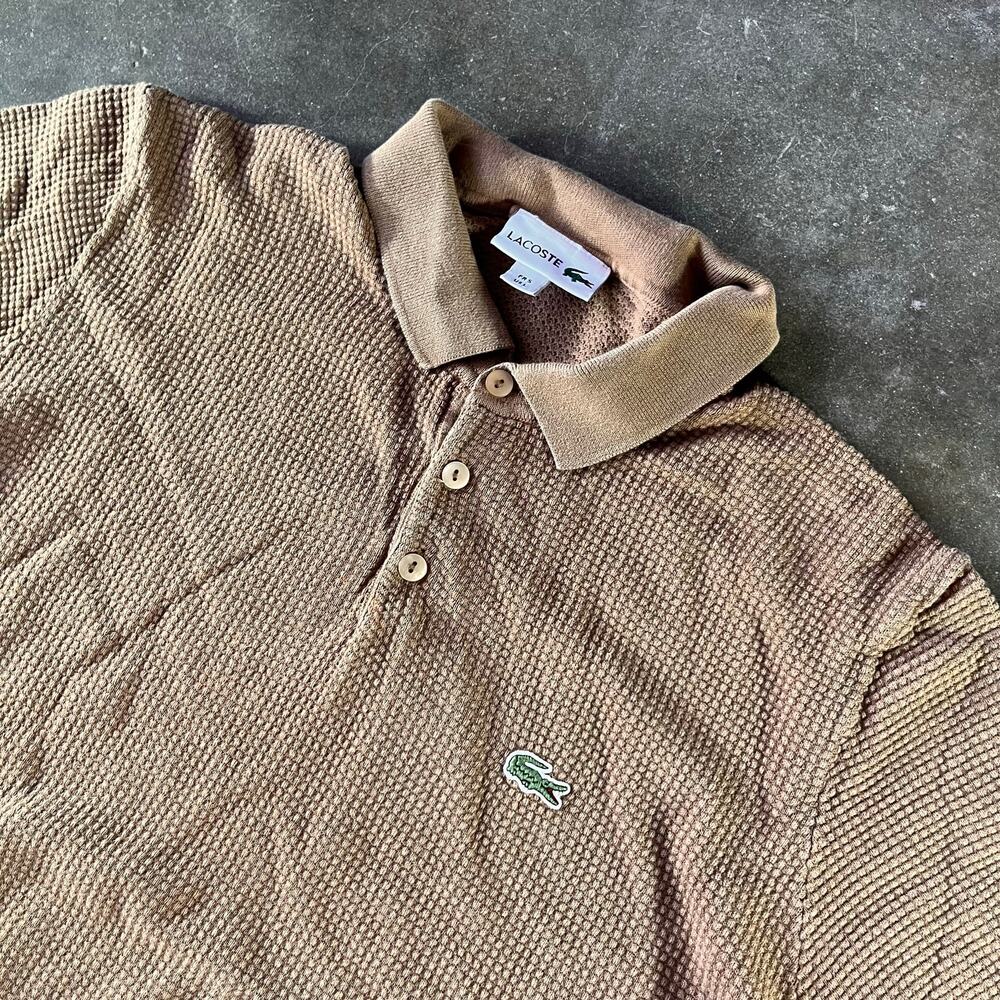 Vintage lacotse tan golfing polo shirt men’s large